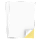 50 Fogli Carta Adesiva per Stampante Fogli Adesivi a4 per Stampabili Etichette Stampanti Adesive Opaco Etichette Adesive a4