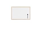 Bi-Office Lavagna Magnetica Bianca Basic Con Cornice In Legno, Superficie Speciale Cancellabile A Secco, 600 x 400 mm