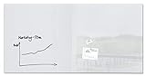 SIGEL GL225 Lavagna magnetica in vetro / lavagna bianca premium, superficie lucida, 200 x 100 cm, montaggio facile, bianco, Artverum
