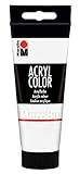 Marabu Acryl Color - Vernice acrilica cremosa a base d'acqua, Bianco 100 ml