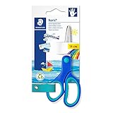 STAEDTLER, forbici per mancini con punte arrotondate e impugnatura ergonomica, perfette per bambini, 965 14LNBK