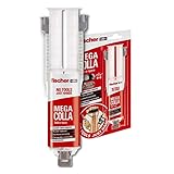 Fischer 552153 Mega Colla Epossidica Bicomponente a Presa Rapida, Trasparente, 25 ml