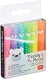 Legami - Set di 6 mini evidenziatori Teddy's Mood, 6 pezzi (1 confezione)