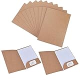 Cartellina in carta kraft, 12 pezzi A4, cartelline per riunioni, documenti per ufficio, scuola, 310 x 220 mm (marrone)