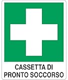 NEW CARTELLO SEGNALETICO - cassetta di pronto soccorso - Adesivo Extra Resistente, Pannello in Forex, Pannello In Alluminio (ADESIVO 20X31 CM)