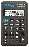Calcolatrice tascabile DONAU TECH/K-DT2085-01 funzione radice a 8 cifre/ 114x69x18 mm/colore: nero/calcolatrice con display a 8 cifre/funzionamento a batteria/design compatto