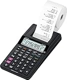 Casio HR-8RCE-BK Calcolatrice Scrivente Portatile, Display a 12 Cifre, Funzioni Check e Correct, Funzioni After Print e Re-print, Blister, Nero