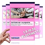LogicaShop Blocchetti Fatture ad 1 Aliquota 50x2 in Duplice Copia Autoricalcante 22x14,8cm (1)