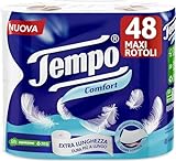 Tempo Carta Igienica Comfort, Morbida E Resistente - 48 Maxi Rotoli