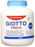 GIOTTO VINILIK - Barattolo Da 1 Kg Colla Vinilica, Colore Bianca