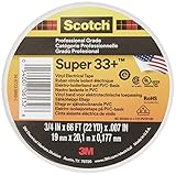 3M Scotch Super Nastro Isolante Vinile, 19 mm X 20 m, 1 Rotolo, Nero