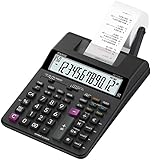 Casio Hr-150Rce Calcolatrice Scrivente Portatile, A 12 Cifre, Stampa 2 Righe A Secondo, Check&Correct, Alimentatore Incluso, Nero